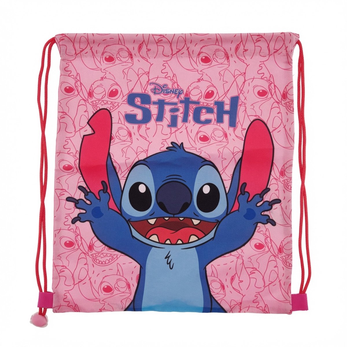 Disney Stitch - Gymtas – Zwemtas – Sporttas – Roze – 40 x 35 cm