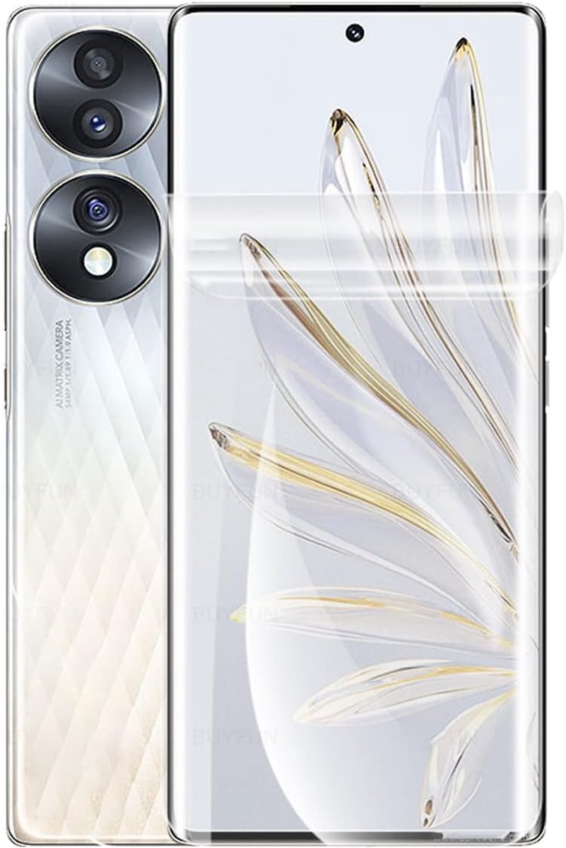 [2 stuks] Screen Protector Hydrogel Film voor Honor 70 5G, Zachte TPU Beschermende Film [HD] (NIET Glas)