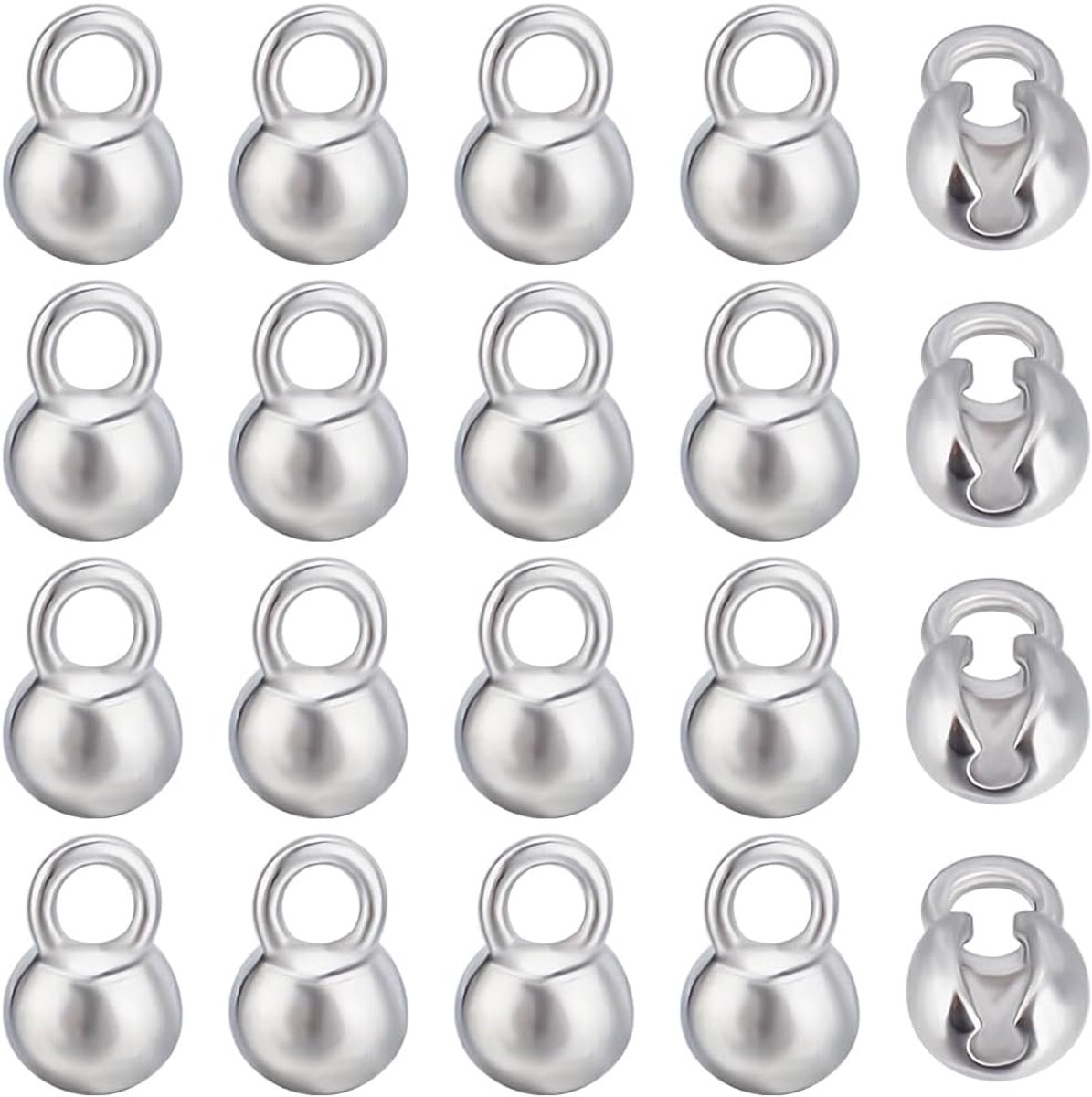 28 stuks open kraal tips knoop covers platina geplateerd 4 x 6 mm kleine clamshell vouwbare kraal covers uiteinden knoop covers voor sieraden maken doe-het-zelf armband bevindingen