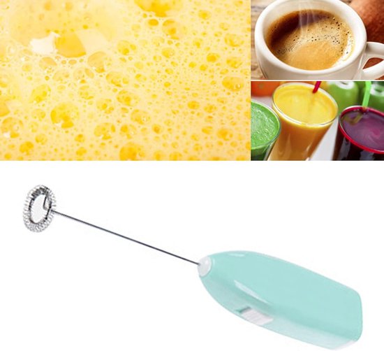 Handmixer, draadloos, kleine handmixer voor het huishouden, met batterij, metaal en kunststof voor thuis, hotel, elektrische mini-handopschuimer (kunststof + — afbeelding 4