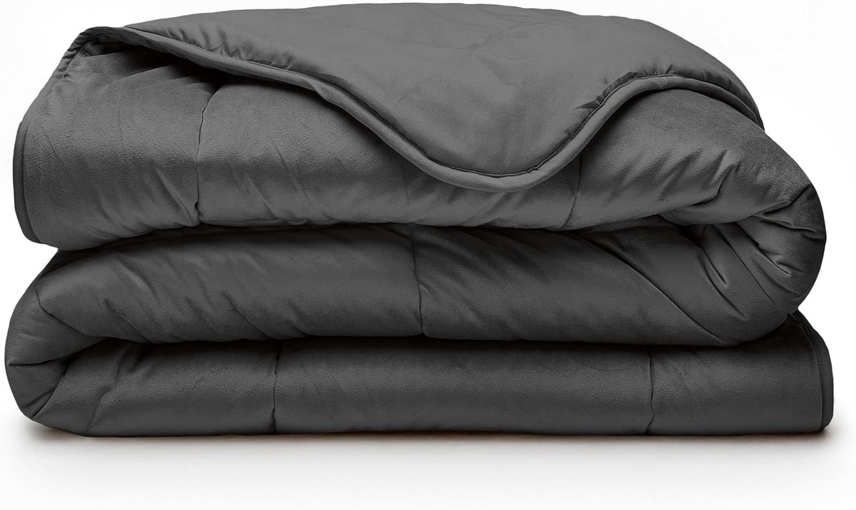 Dekbed zonder Overtrek - Superzacht Velvet - Antraciet - Eenpersoons - 140 x 200 - Wasbaar & Drogergeschikt - Hotel Chique