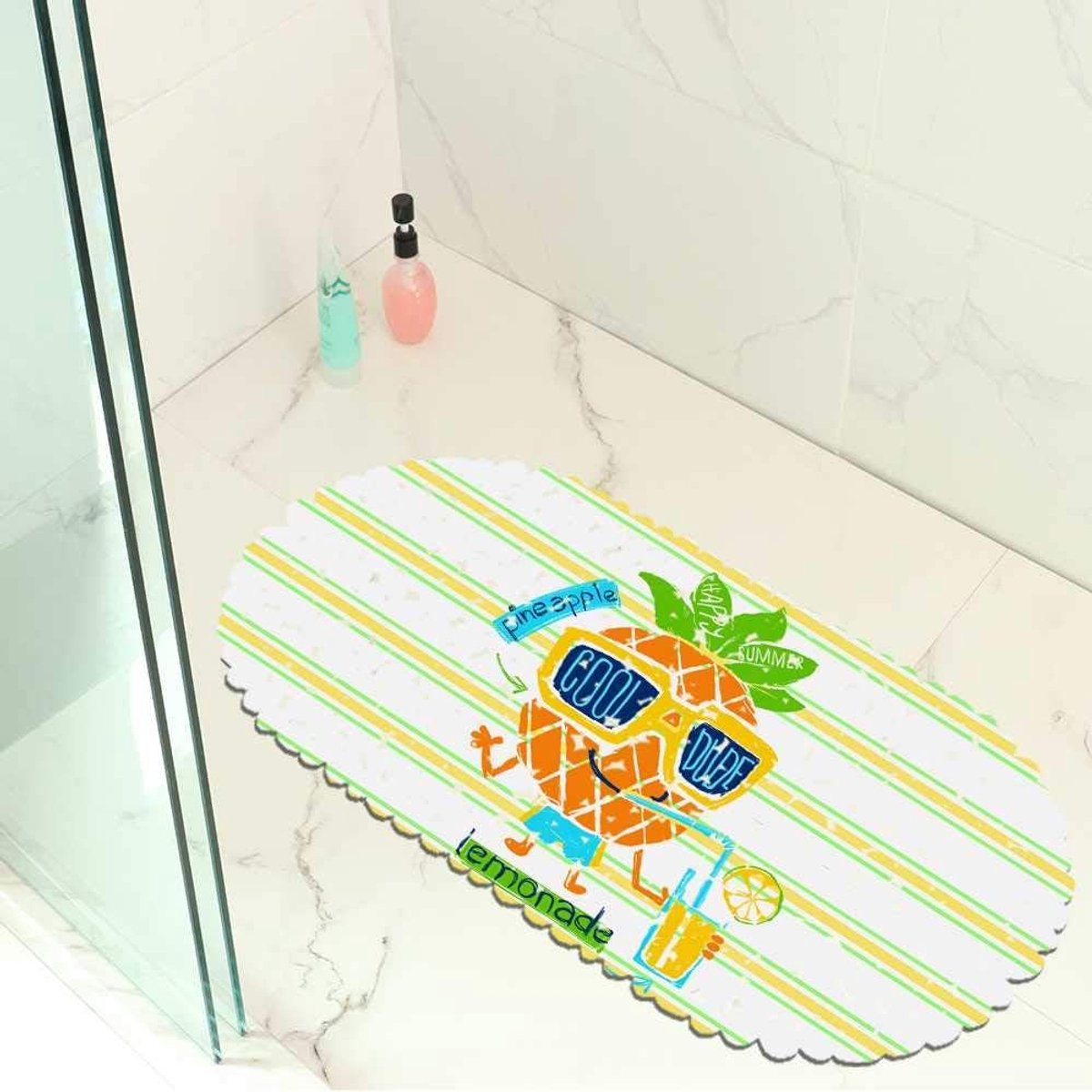 Badmat, Antislipmat, Vloermat, Badkamer Antislipmat, Badkamermat, Badkuipvoetkussen Zuigkussen, Rubberen Pad 35cmx70cm