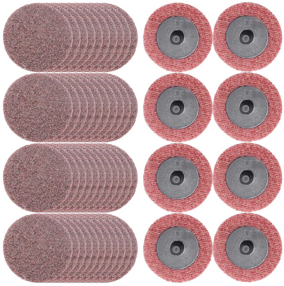 50 St Surface Conditioning Schuurschijf Middel 50 mm | 50mm Rechte Slijper, Nylon Schuurschijf, Vliesschijf Snelwisselschijf, Verf Roest Metaal Roestvrij Staal Ijzer, DGTAA50C2