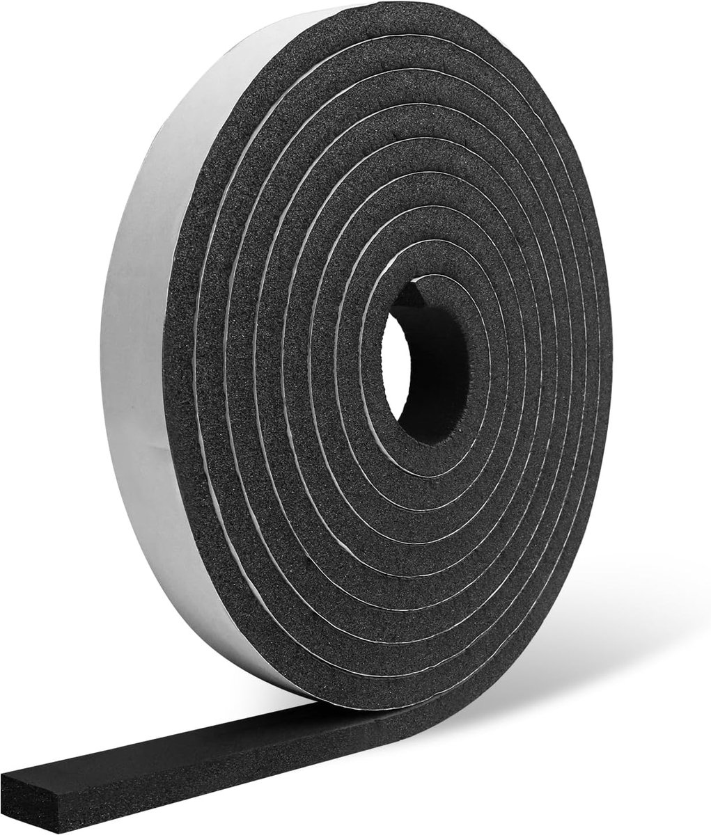Afdichtingstape, zelfklevend schuimrubber voor weerbestendige afdichting van deuren en ramen, met schokbescherming en geluidsisolatie voor leidingen, moeilijk ontvlambare doe-het-zelf