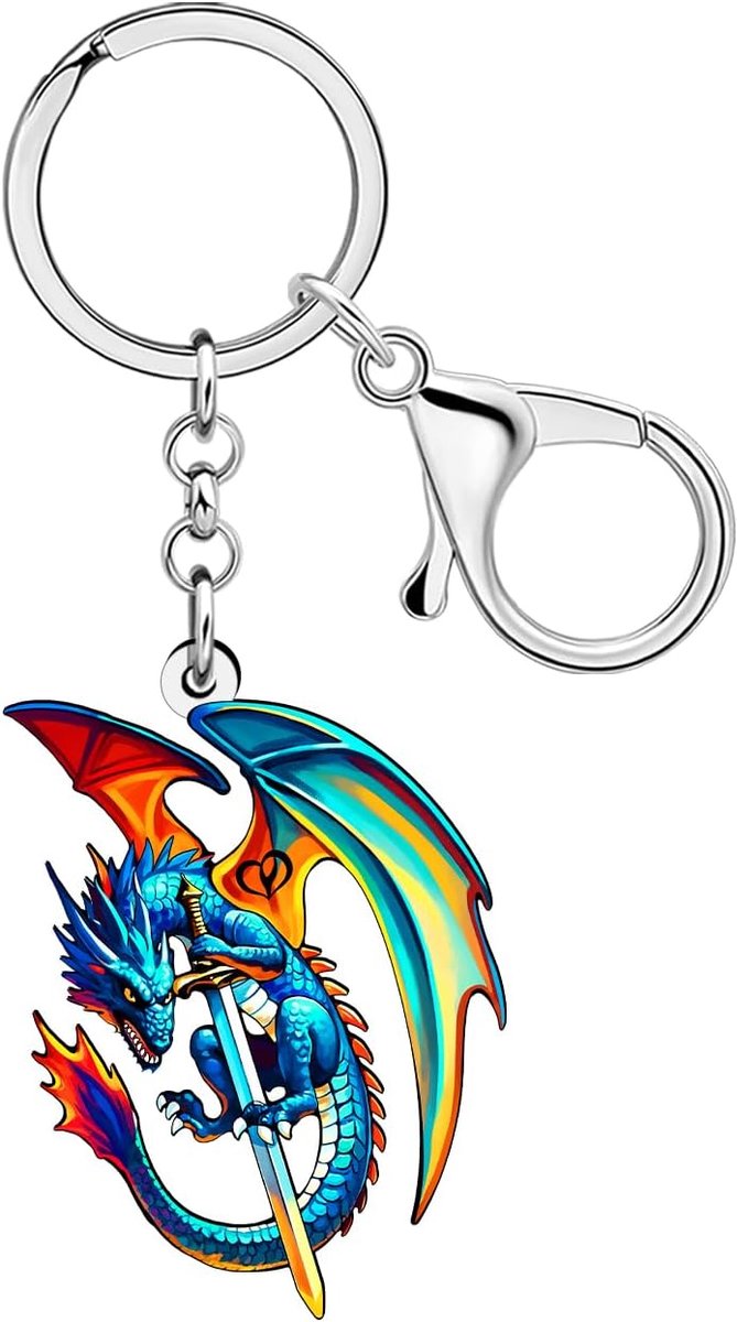 Fantasy sleutelhanger dinosaurus sleutelhanger draak geschenken voor vrouwen meisjes handtas bedels accessoires cool stuff voor jongens