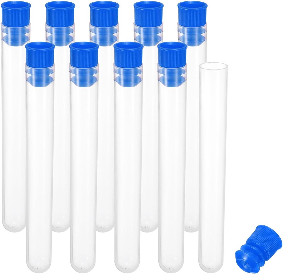 1,3 x 7,6 cm Plastic Naainaald Opberghouder, 10 Pack Draagbare Borduurwerk Naald Pin Tandenstoker Opslag Buizen Gevallen Doos voor Craft Breien, Blauw