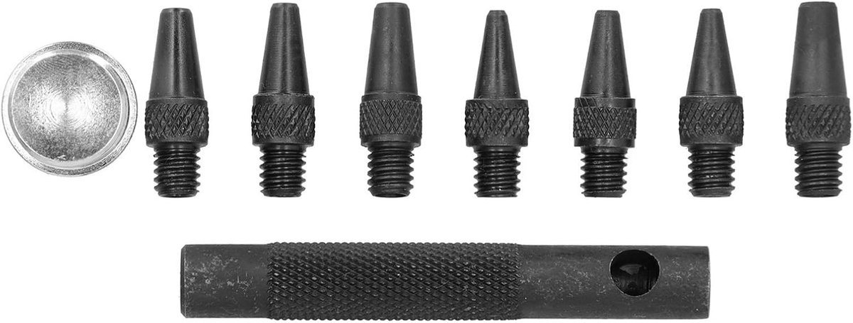 Combinatie, Lederen Perforator, Perforator Set Verwisselbare Kop Ronde Lederen Craft DIY Tool Combinatie Staal 2-5mm