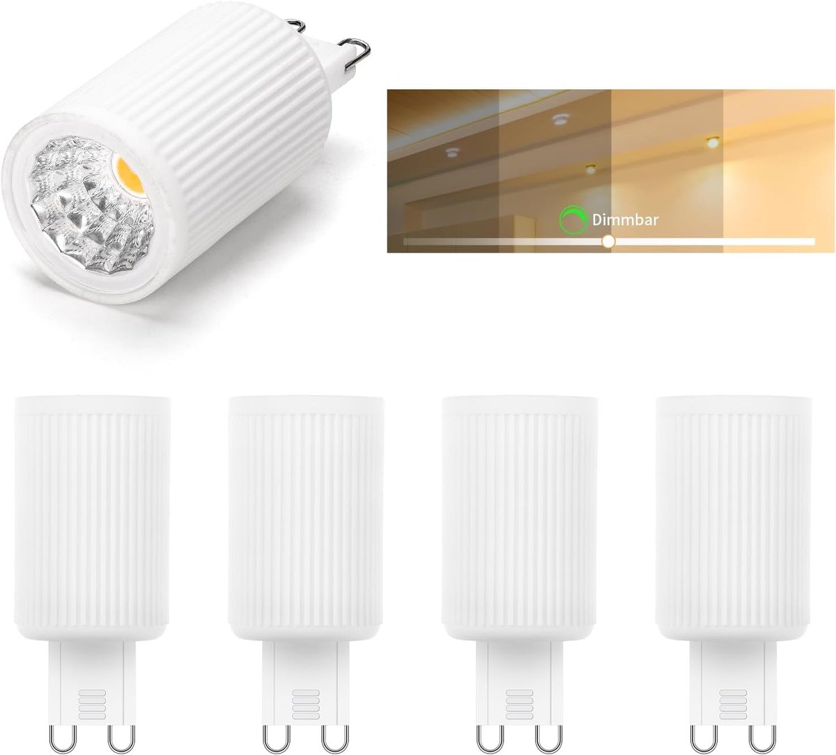 Dimaar LED-Lamp Warmwit 3000K 4W Vervangt 40W Halogeenlamp AC 220V - 240V Voor Plafondspots, Spotlights, Inbouwspots (Verpakking Van 5)