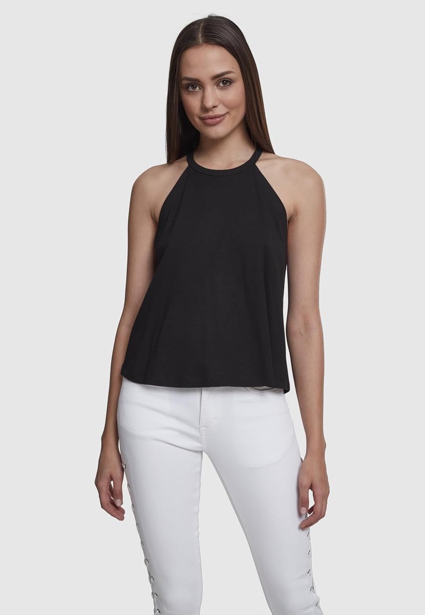 Classics Ladies Halterneck Tanktop Halternecks zwart Basics, Street wear