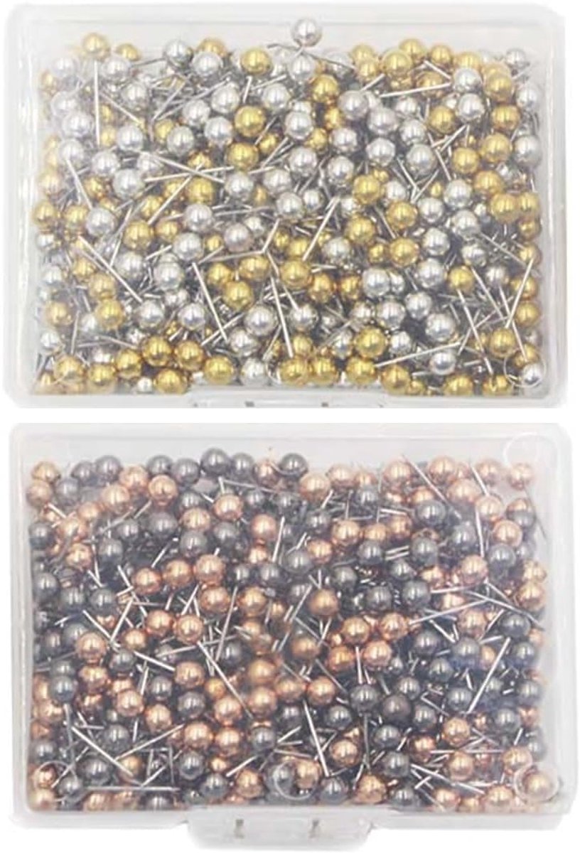 400 stuks spelden met kleurrijke kleine ronde kop, markeerspelden, plastic punaises voor het markeren van stoffen, prikborden en fotowanden.
