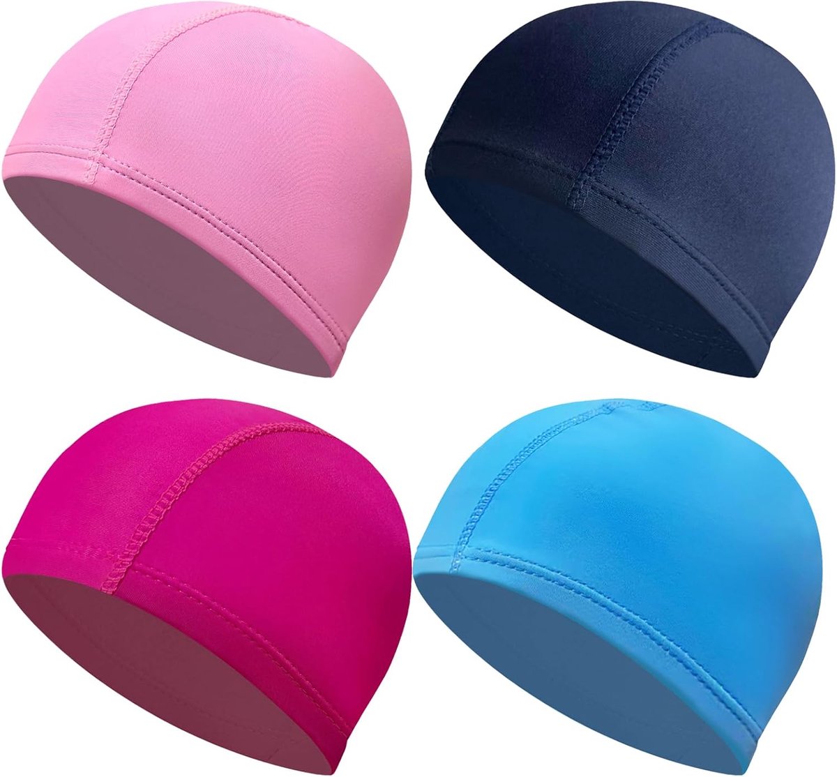 2 stuks lichtgewicht stof badmuts, unisex comfortabele pasvorm, duurzaam elastisch materiaal badmuts lichtgewicht petten voor vrouwen mannen tiener