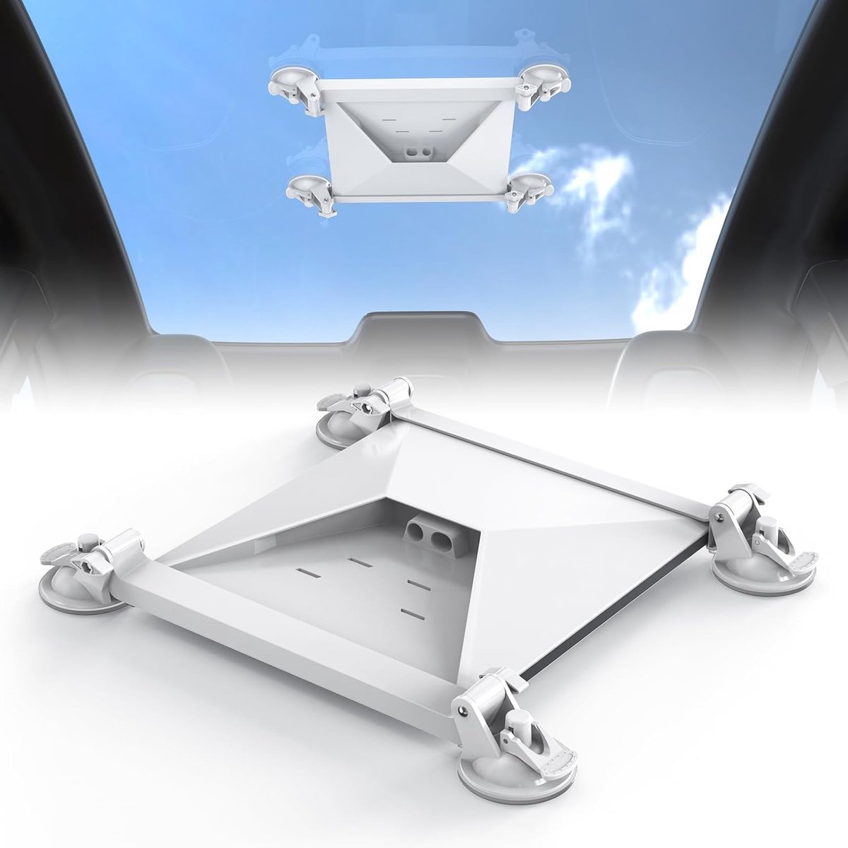 Mini-houder, zuignaphouder met snelsluiting voor Starlink Mini & Mini X, binnenzonnedak en raamhouder, Starling accessoires zonder boren voor auto, SUV, camper