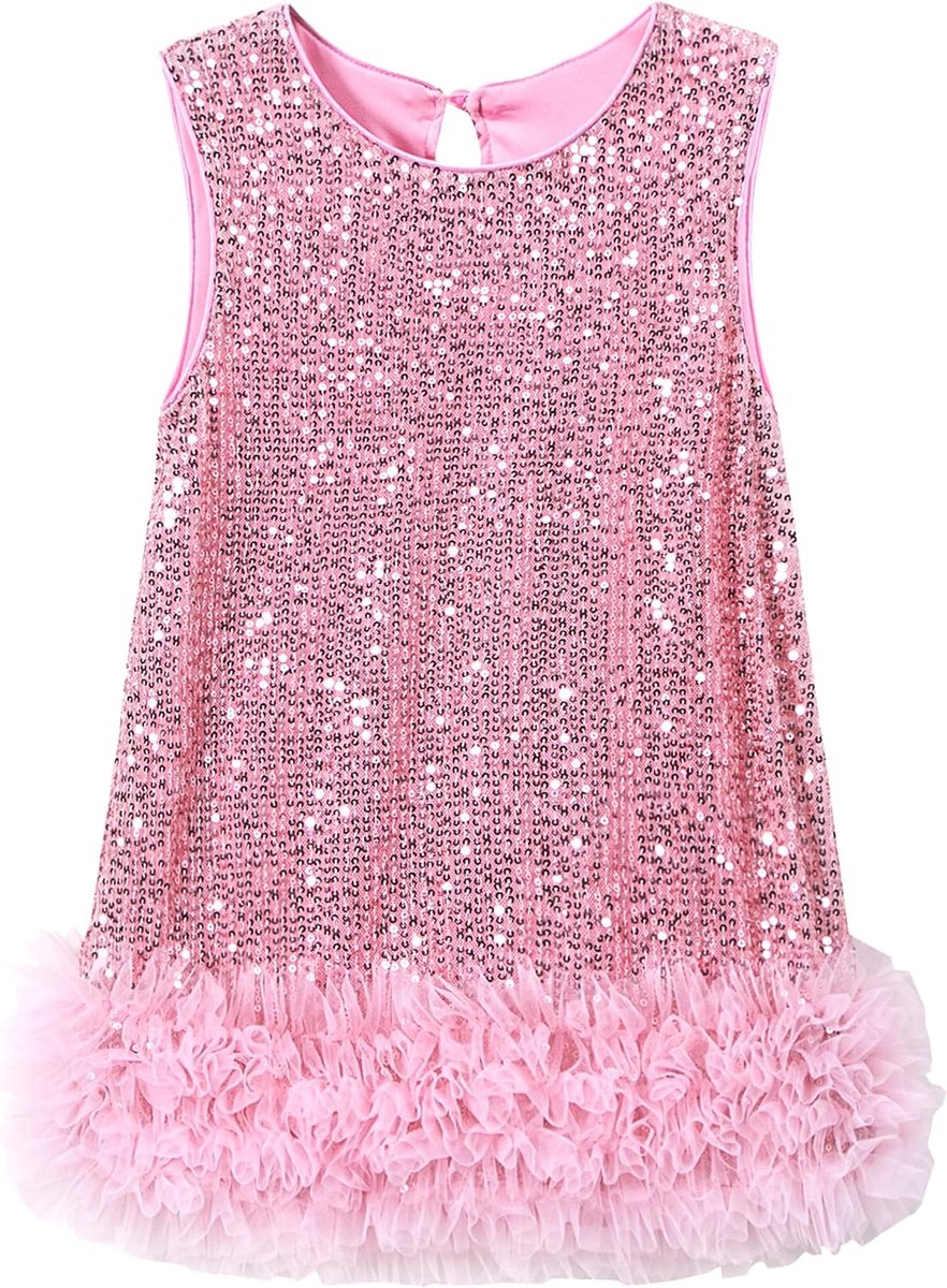 Jurk voor babymeisjes, fluweel, pailletten, kapmouwen, peuters, meisjes, herfst, winter, elegante prinsessenjurk voor verjaardagsfeest, bruiloft