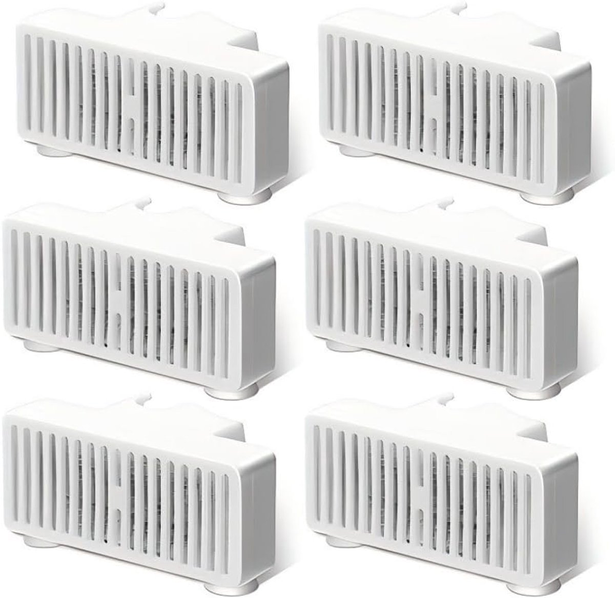 6 stuks vervangingsfilters voor huisdierwaterfontein, T-vormige filtervulling met 3-voudig filtersysteem (actieve kool, spons, vliesstoffen), compatibel met Mini Swaan en andere huisdierdrinkfontein