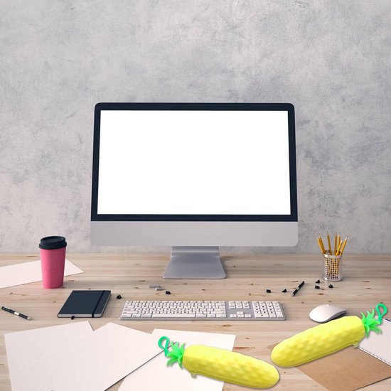 2 Stuk Fruit Vorm Potlood Case, Zachte Siliconen Potlood Case, Cartoon Siliconen Potlood Bag, Creatieve Siliconen Pen Bag, voor Kantoor Pen, Potlood — afbeelding 2