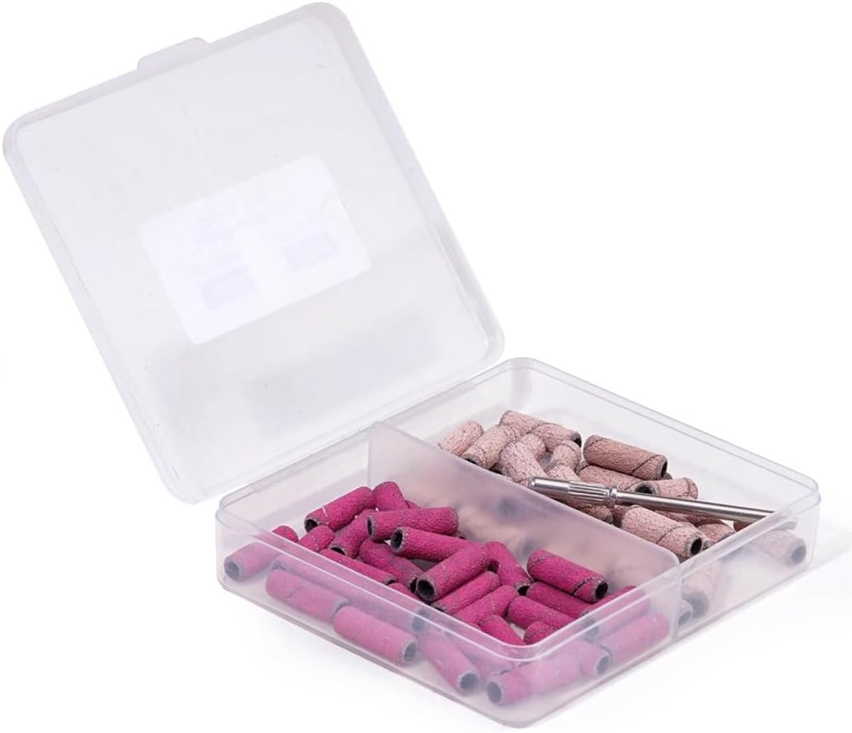 60 stuks schuurbanden, ultrafijn, 1 conische punt, linten voor manicure en pedicure, ideaal voor gelnagels, kunstnagels, nagelverlengingen (180#, 240#)