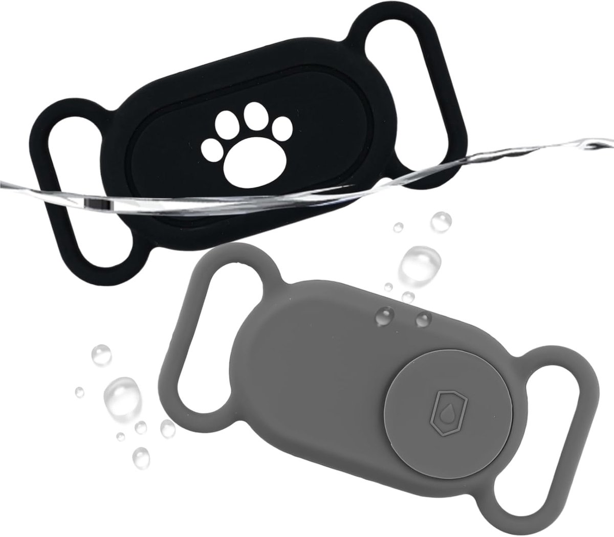 Samsung Galaxy SmartTag2 Halsbandhouders, 2 Stuks Waterdicht Anti-Verlies Beschermhoes Hoes voor Huisdier Hond Kat Halsband Siliconen Hoesje voor Galaxy Smart Tag 2 Tracker