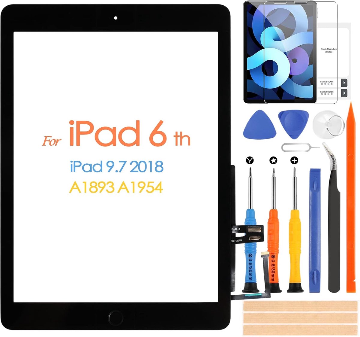 2018 Touchscreen voor iPad 6 9.7 A1893 A1954 Digitizer Reparatieset