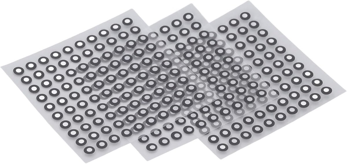 3D-scan markeringspunt, ID-scanner oriëntatiepunten 3 mm buitendiameter 6 mm 3 vellen 300 stuks hoge reflectiesnelheid gemakkelijk te verwijderen voor tracking