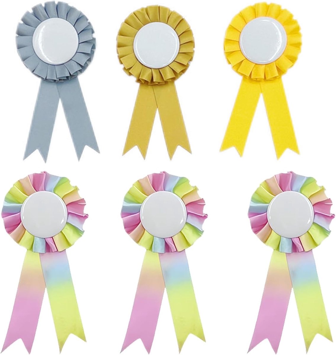 6 stuks paardenrozetten, hobby paard accessoires, hobby paard rozetten voor winnaars, eervolle lintbadge voor paardrijevenementen, sportactiviteiten