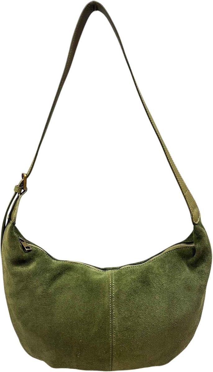 Ruw leer crossbody tas heuptas heuptas schoudertas suède lederen tas Made in Italy