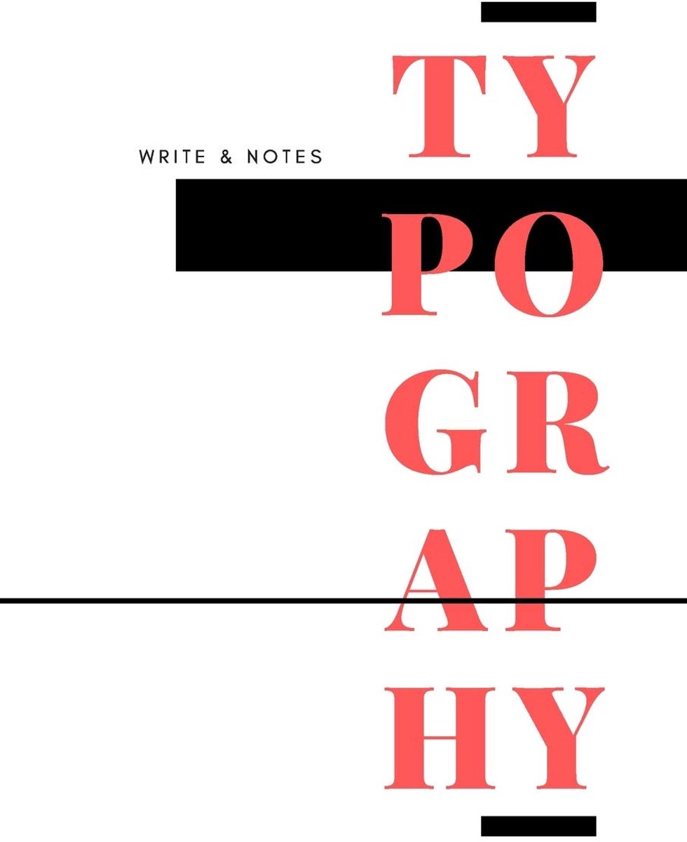 Write & notes typography: minimalism notebook lined