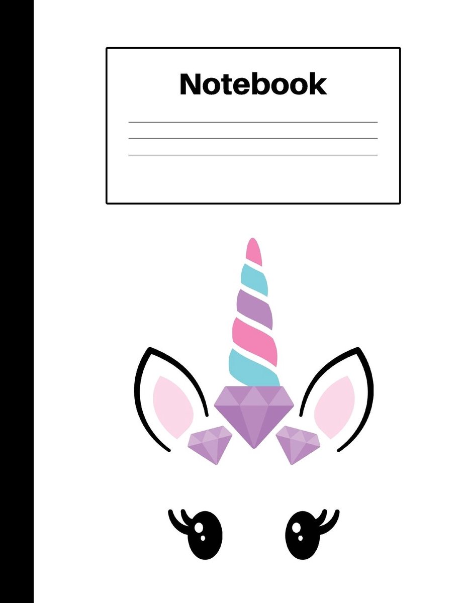Unicorn Purple Diamond, Graph Paper 5x5, Notebook Home Office School Student Teacher Homeschool, 7.4 x 9.7 in, 200 pages for kids, school, home, students, teachers