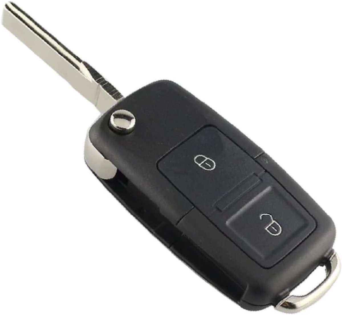 Sleutelhoes accessoires reserveonderdelen siliconen sleutelafdekking afstandsbediening auto 2 toetsen compatibel met Volkswagen Beetle Golf Passat Bora Polo Skoda Fabia Roomster
