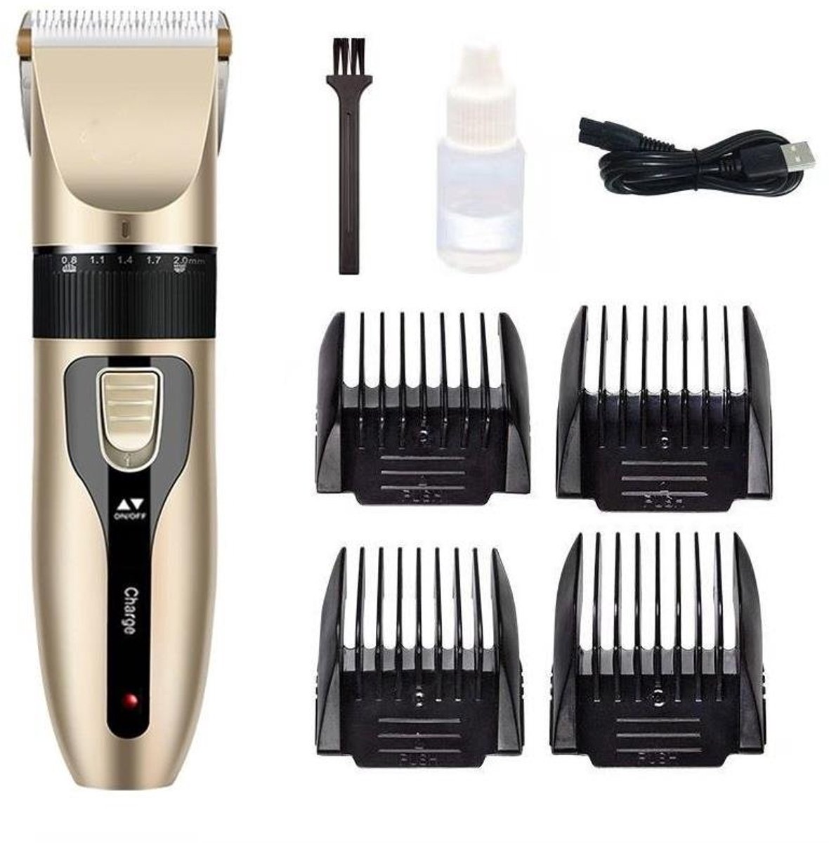 Tondeuse 8in1 PETClipper voor huisdieren, Rood