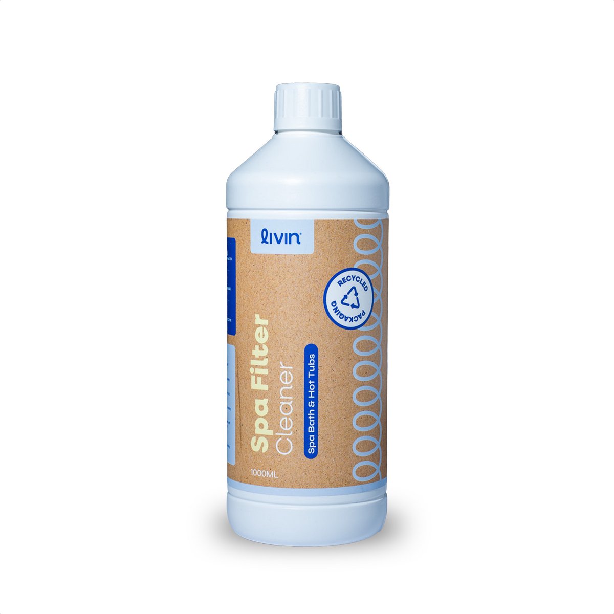 LIVIN' Spa Filter Cleaner - Whirlpool - Krachtige Reiniger Voor Spa Filters - Spa Onderhoud - Spa Onderhoudsset - Hottub Onderhoudsproducten - Whirlpool Reiniger - Gebruiksvriendelijk - Geschikt voor Spa, Jacuzzi en Hottub, Zeer snel effect - 1L