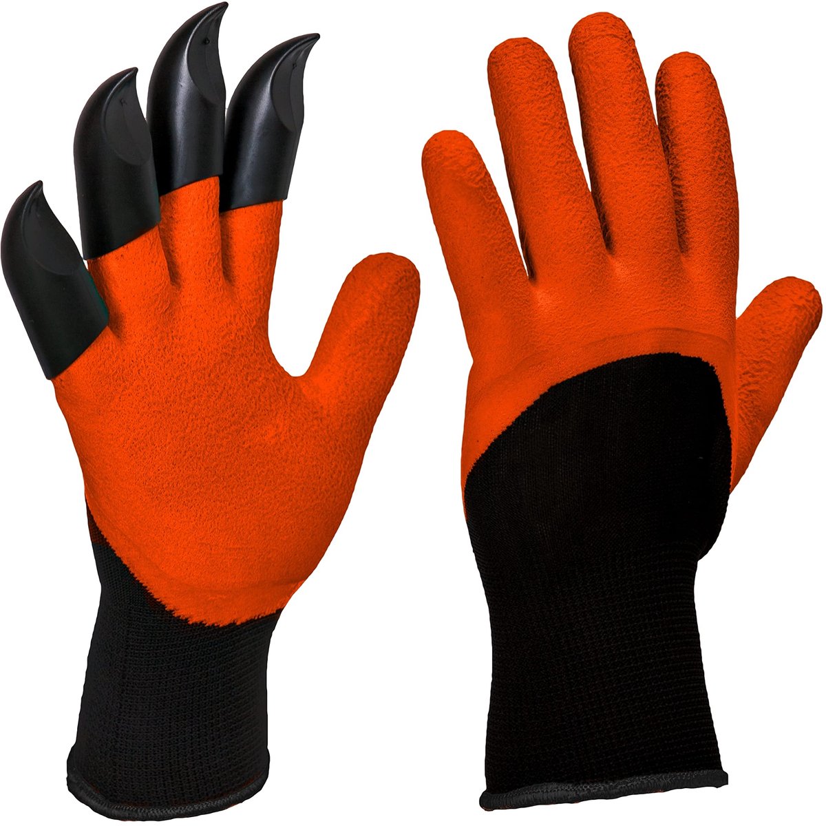 Tuinhandschoenen met 4 Klauwen aan Rechterhand - Waterdichte Tuinhandschoenen voor Graven & Planten - Herbruikbare Werkhandschoenen voor Tuinieren, Bloemen, Groenten & Plantverzorging - One Size - 1 Paar