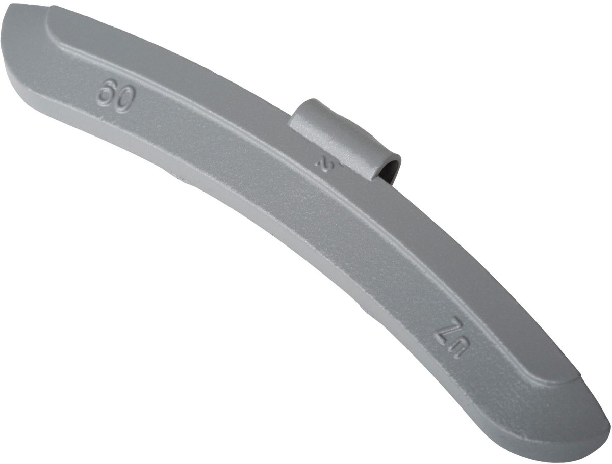Wielgewicht zink 60 gram – stalen velg, grijs – 50 stuks