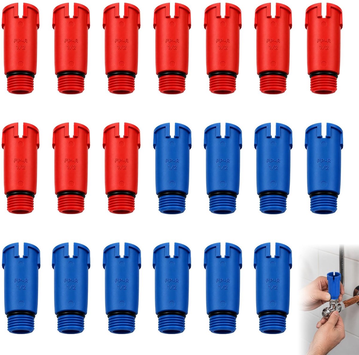 Omgoods - Set van 20 Bouwpluggen 1/2 Inch voor Waterleiding