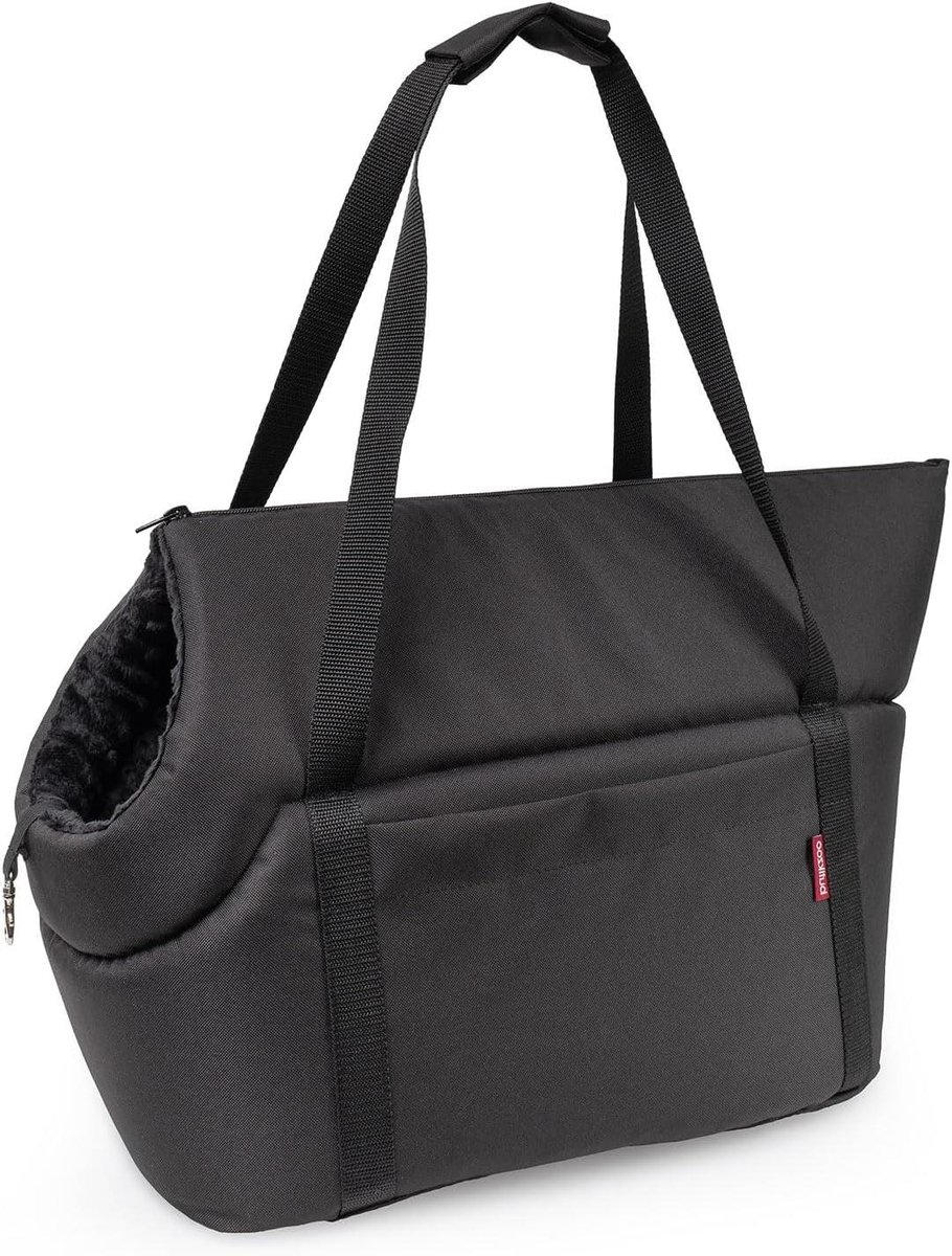 Hondentas - Draagtas Huisdier - Reizen met Hond - Veilige Bevestiging - 42 cm - Zwart