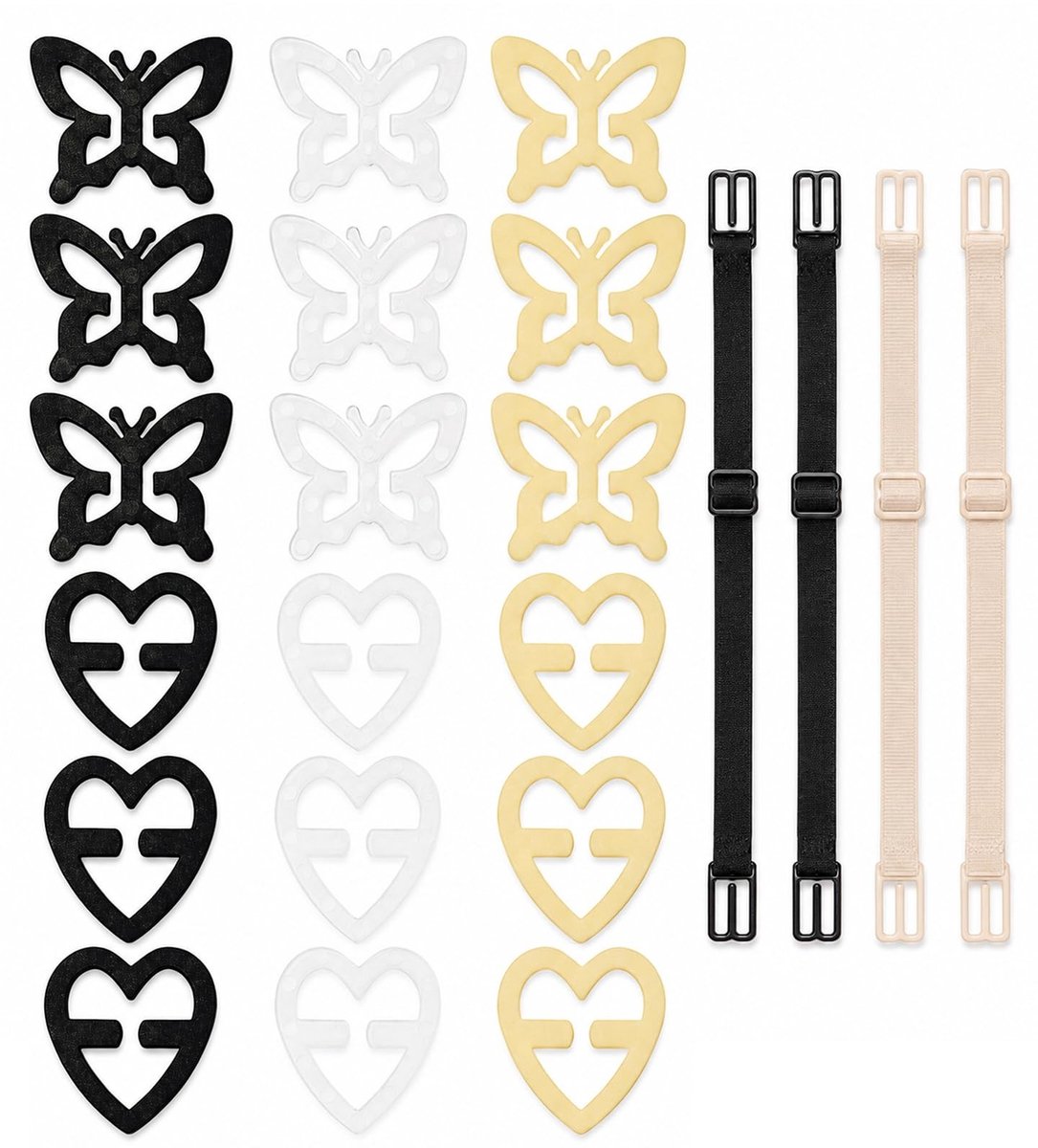 Omgoods - Set van 22 Beha-Haken en Antislip Clips voor Dames