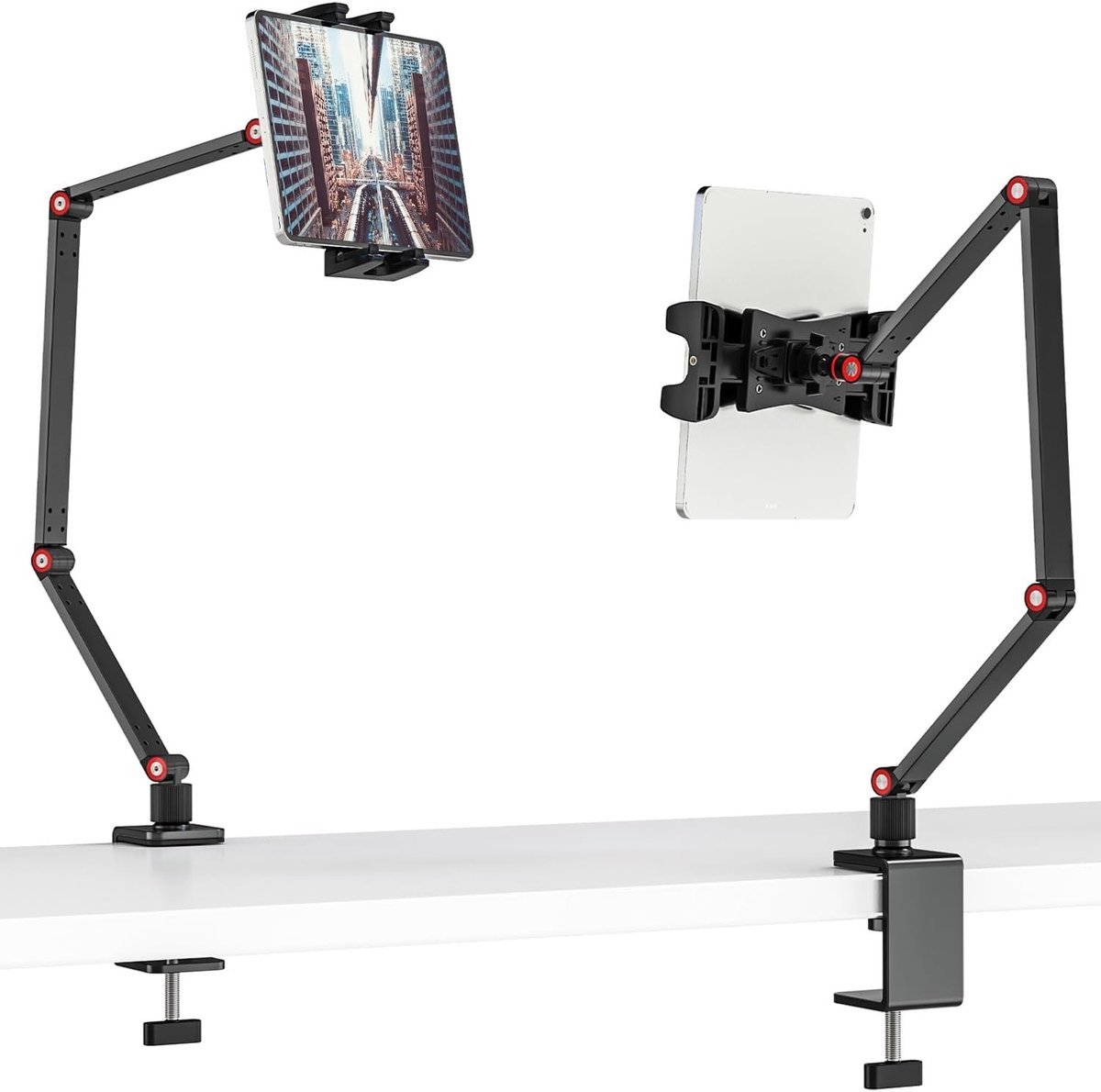 Verstelbare Tablet Houder met 360° Rotatie voor Bed, Ideaal voor iPad Pro, Air en Mini, Flexibele Klem en Lange Arm