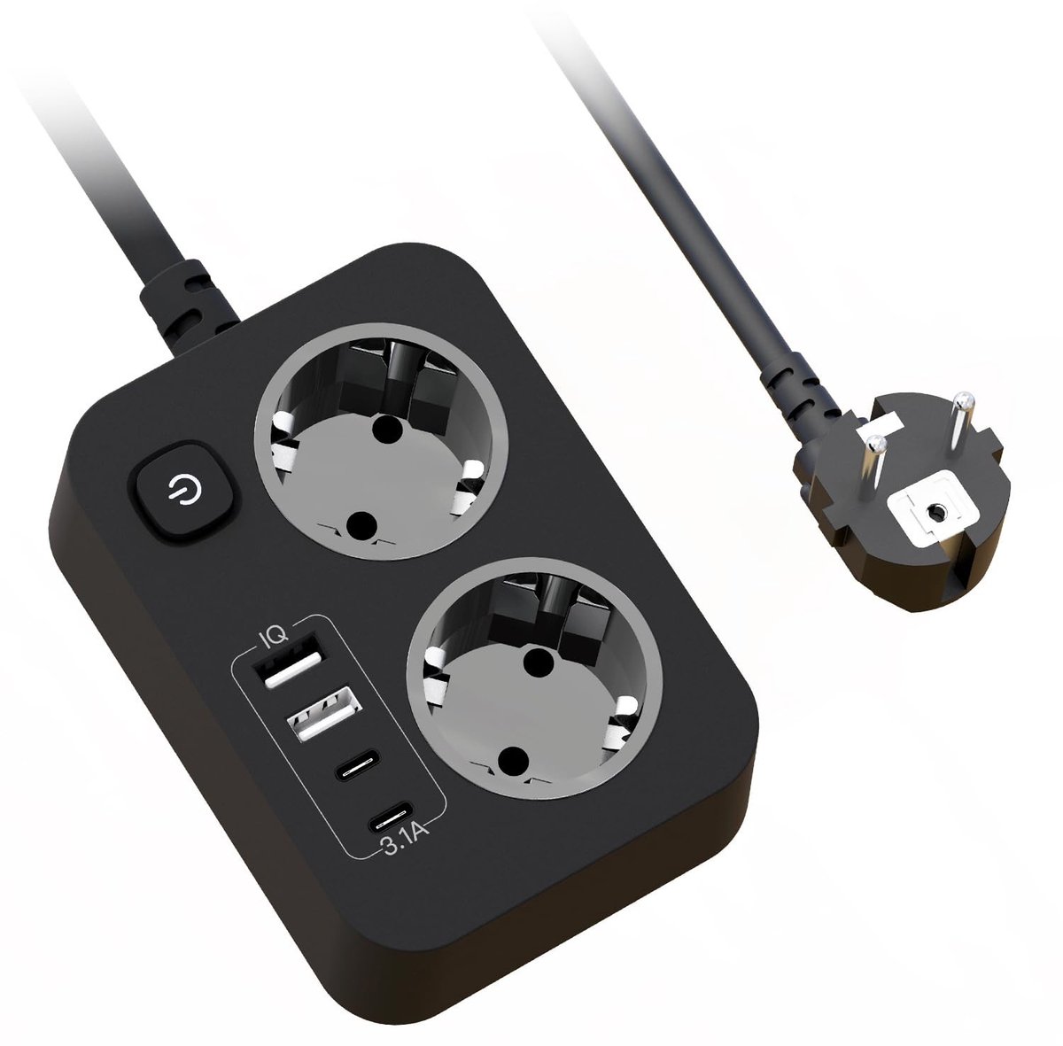 Omgoods - Power Strip met 4 USB Poorten en 2 Stopcontacten