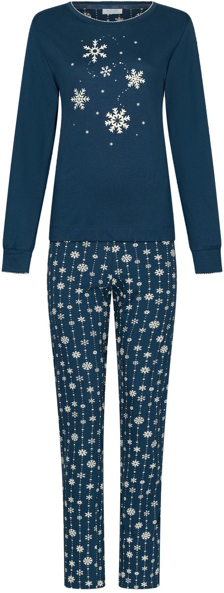 Biologisch katoenen dames pyjama donkerblauw MyRebelle Blauw vrouw 36