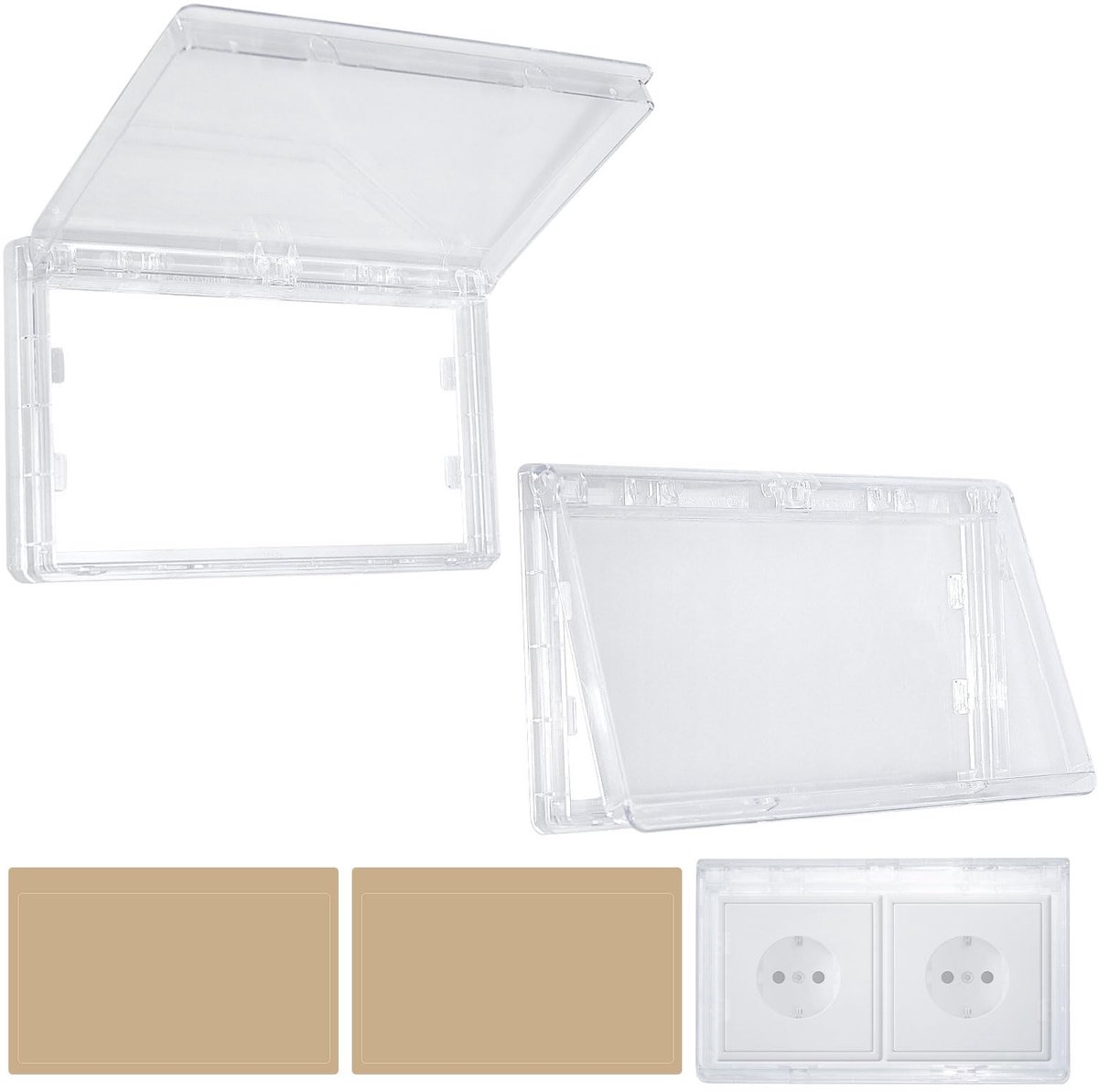 Omgoods - Set van 2 Zelfklevende Schakelcovers voor Lichtschakelaars