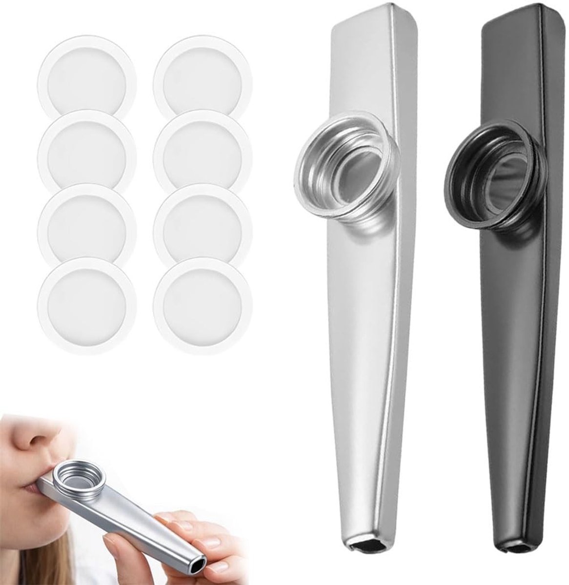 Omgoods - Set van 2 Kazoo's met Opbergzak