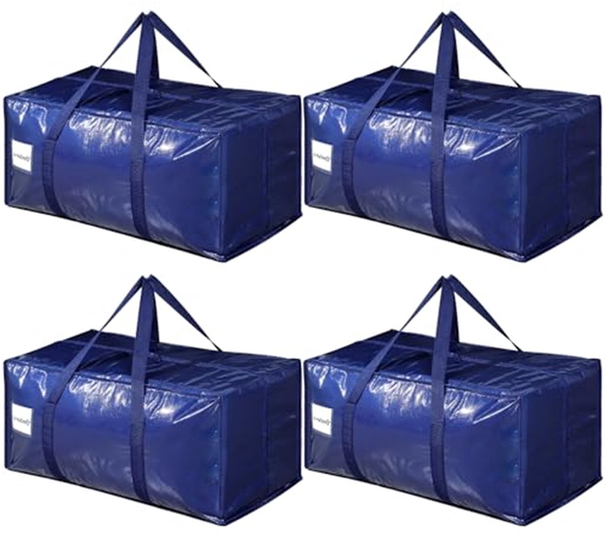 Verhuiszakken Set - Opbergzakken - Spullen Opslaan - Waterdicht PP Materiaal - 4x 90L - Blauw