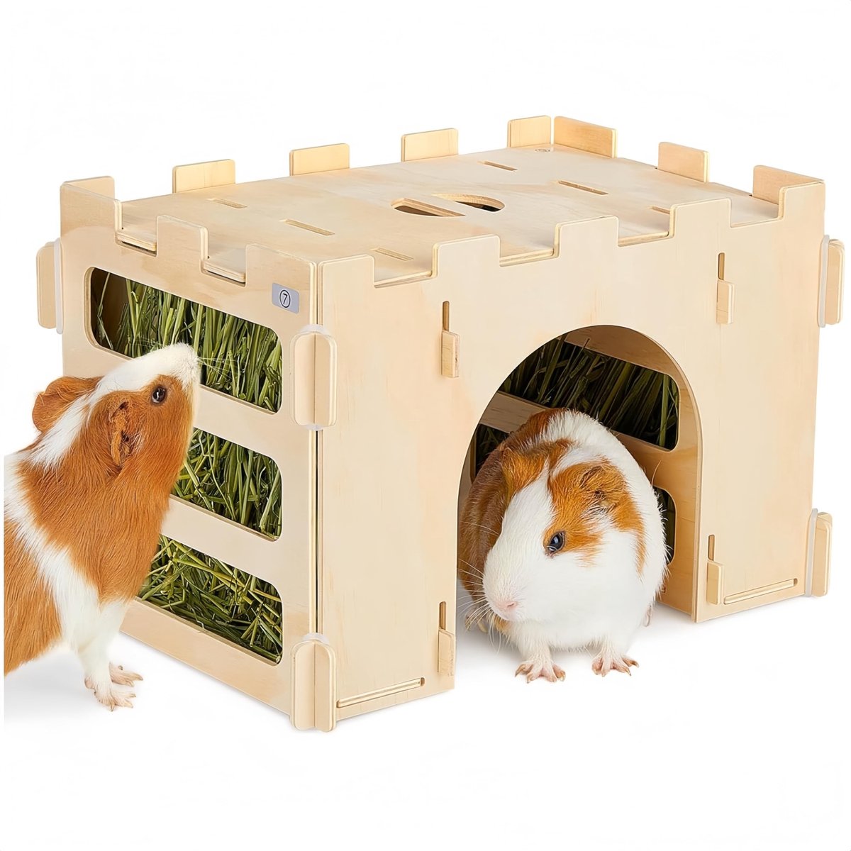 Omgoods - Houten Hooi Dispenser voor Kleine Dieren