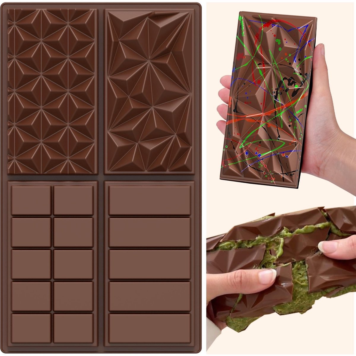 Omgoods - 4-in-1 Chocoladevorm - Siliconen Mould