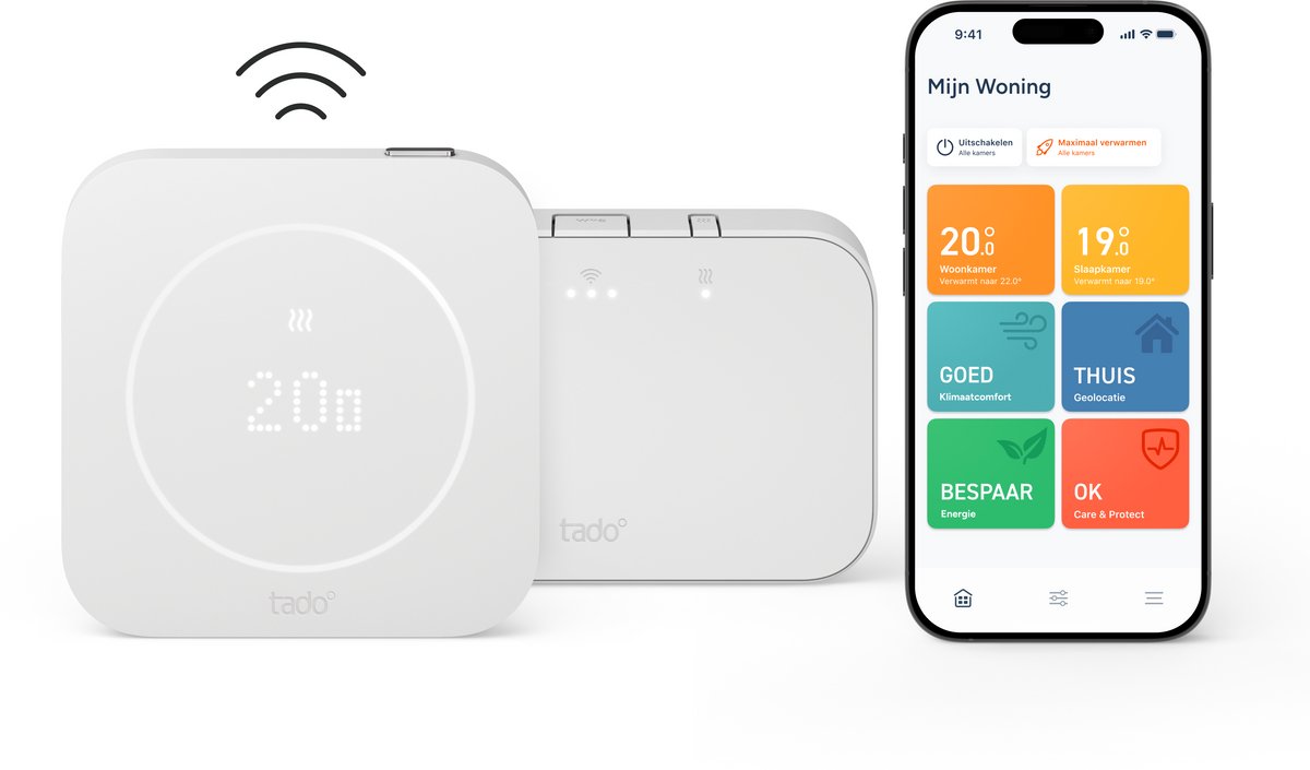 tado° Draadloze Slimme Thermostaat X (2e gen.) Starterskit - OpenTherm & Relay - Matter, Google Home, Alexa & Apple Home - Wit