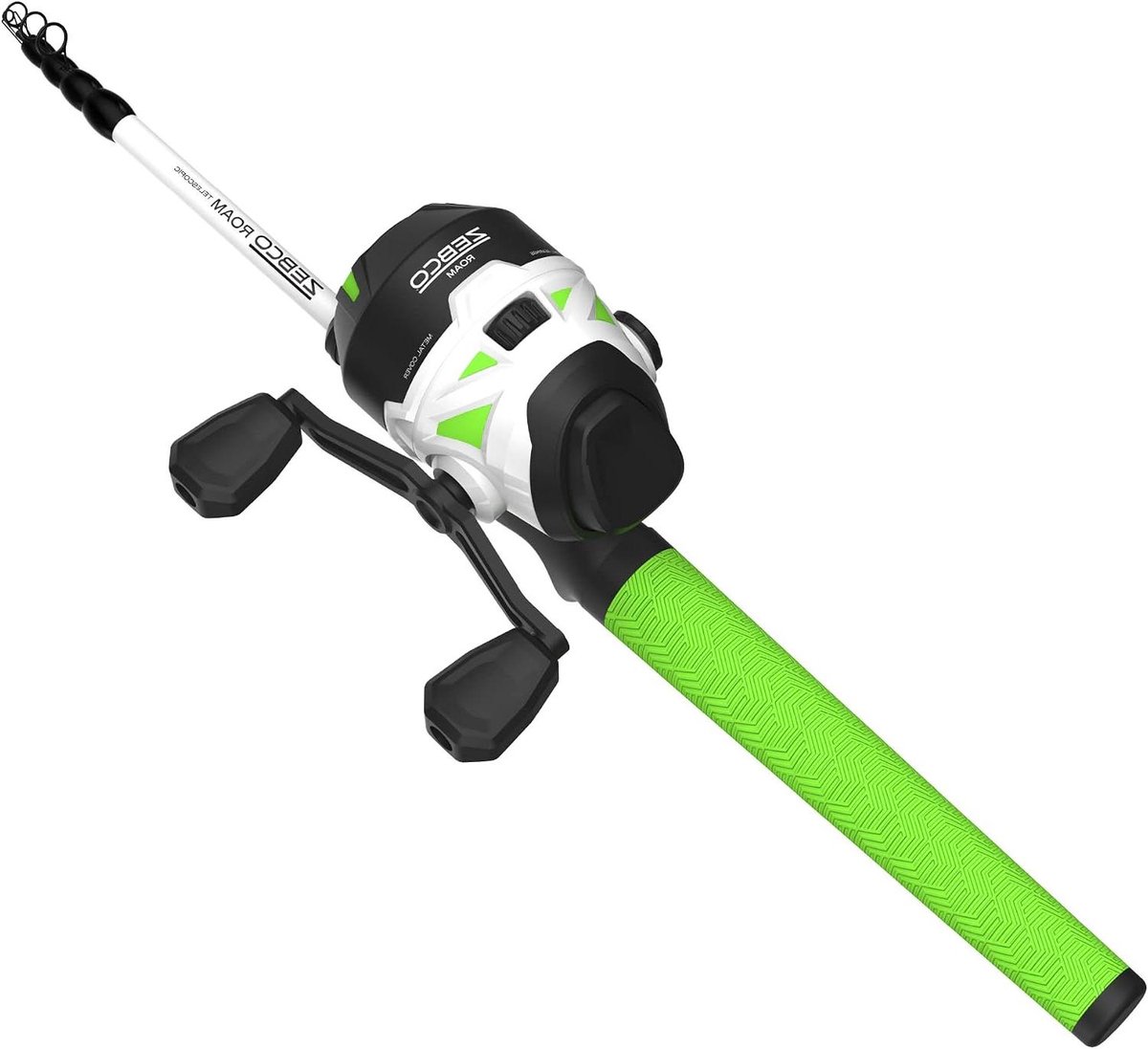 Telescopische hengel combo - Reishengel spinmolen - Vissen op avontuur - Compact en draagbaar - 6 voet lang - Groen