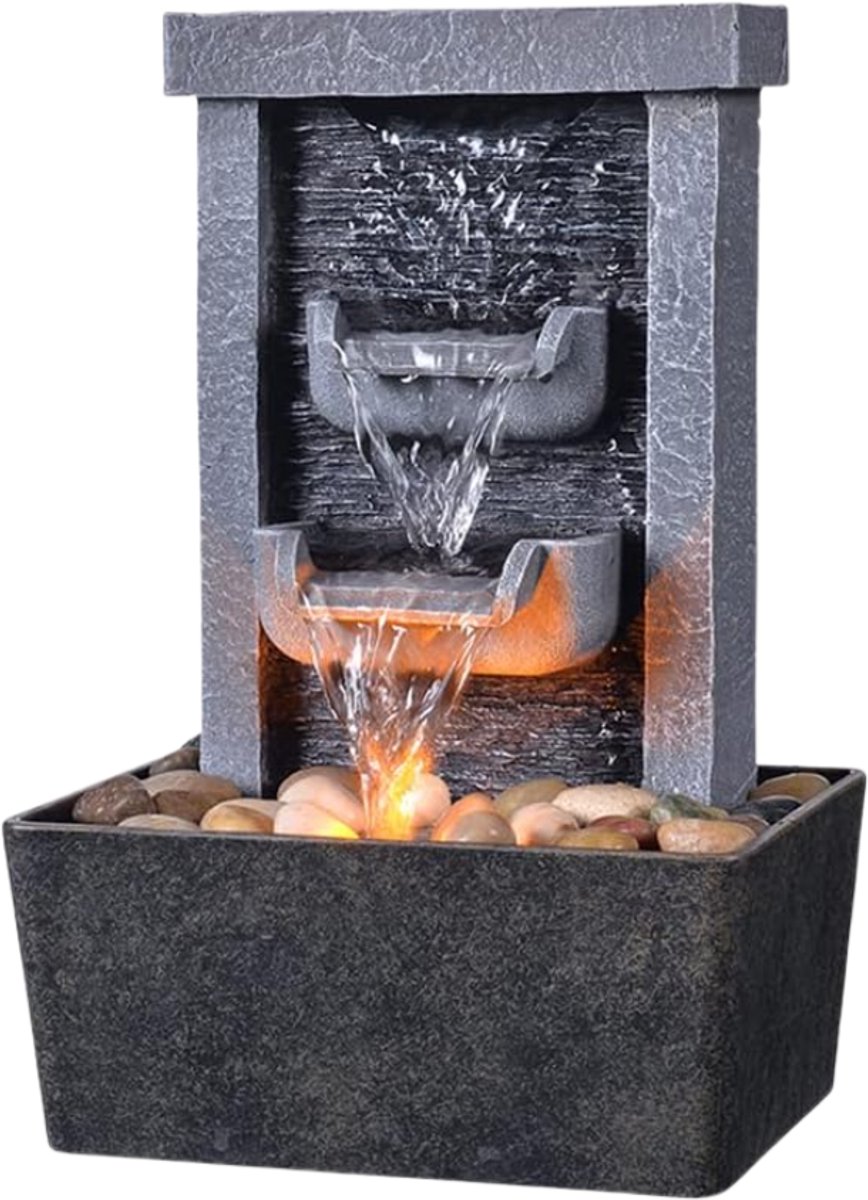 ZRNS® Kamerfontein - Binnenfontein - Fontein voor Binnen - Waterornament - Met Verlichting
