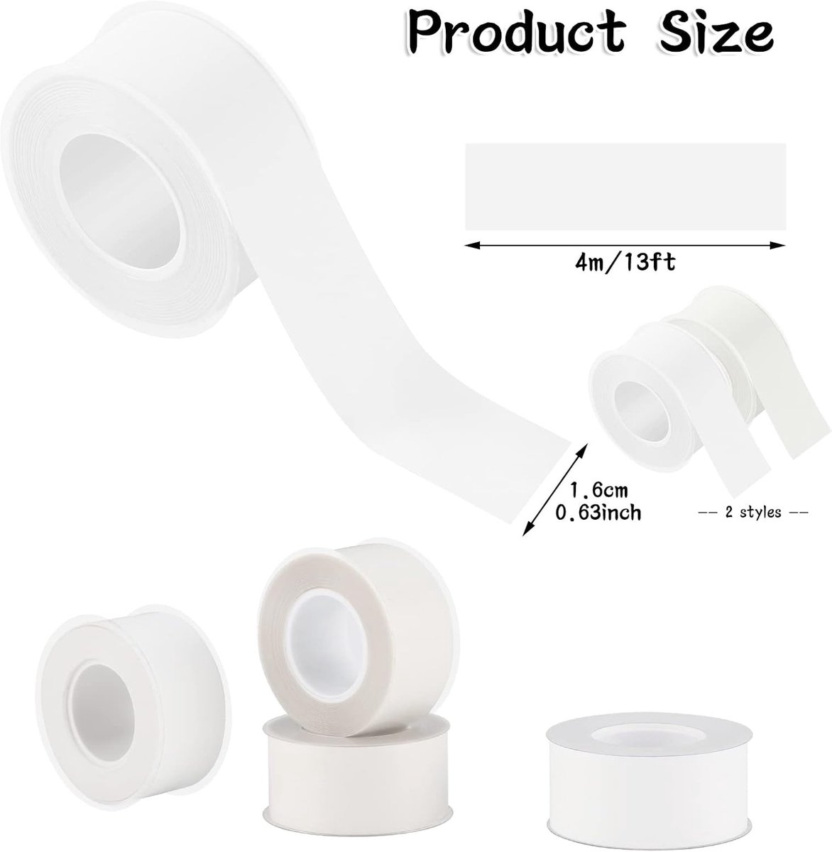 rollen etiketten Geschikt voor L1/Q1/M1 | 16 mm x 4 m, op maat gemaakte thermische stickers - wit en transparant