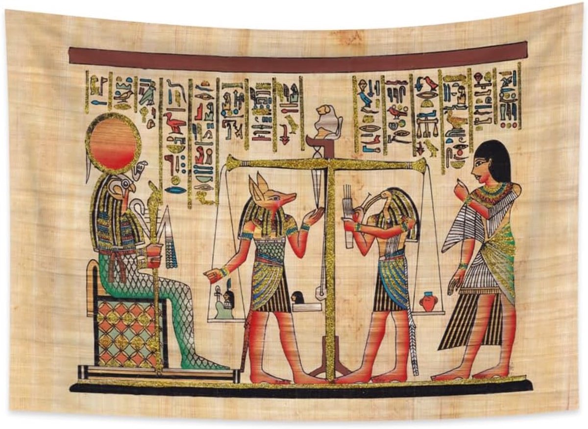 150x100cm oud Egyptisch wandtapijt Sphinx Anime Mystic Etnische Patronen Mythologie muur hangen vintage abstracte kunst wandtapijten symmetrische patronen voor slaapkamer decor