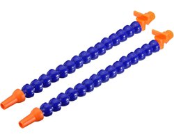 3/8 inch (0,95 cm) flexibele schroefdraad water olie koelmiddel slang 30 mm kunststof verstelbaar rond mondstuk koeling met schakelaar voor CNC-draaimachine waterkoelsysteem, 2 stuks