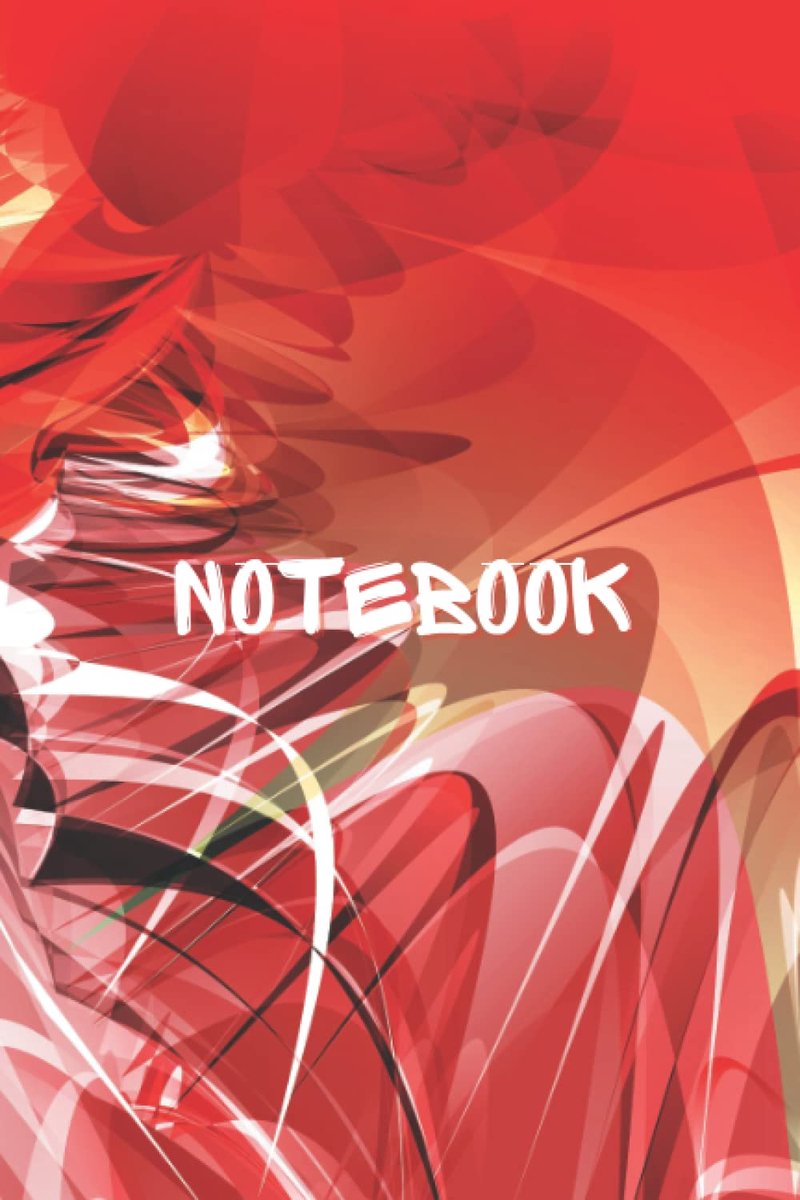 140 Page 6x9 Premium Abstract Design Cover Notebook: Modern Vibrant and Intense Red Daily Journal for Writing Down Your Thoughts, Notes, Plans, Daily To-Do Lists, and Ideas